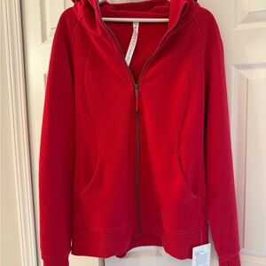 lululemon athletica Red Zip-Up Hoodie